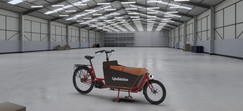 Bakfiets Long Red Wood Box WB | Cykelfabriken